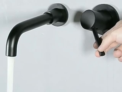 Zette de messings Moderne Muur de Enige Mixer van het Handvatbassin in Matte Black Chrome Gold Grey op