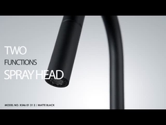 SUS304-enig-Handvatpull-down de Tapkraan van de Spuitbuskeuken met Twee Functie Sprayhead