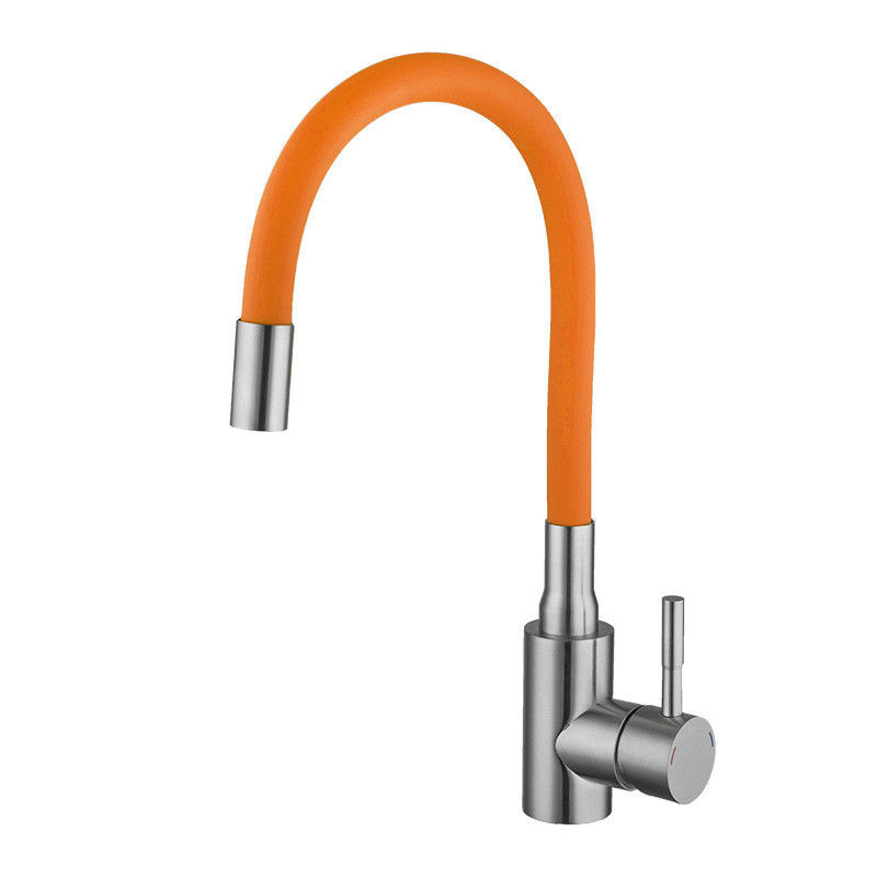 De flexibele Kleurrijke van de de Keukentapkraan van het Slang Enige Handvat Mixer Chrome 360 Wartel