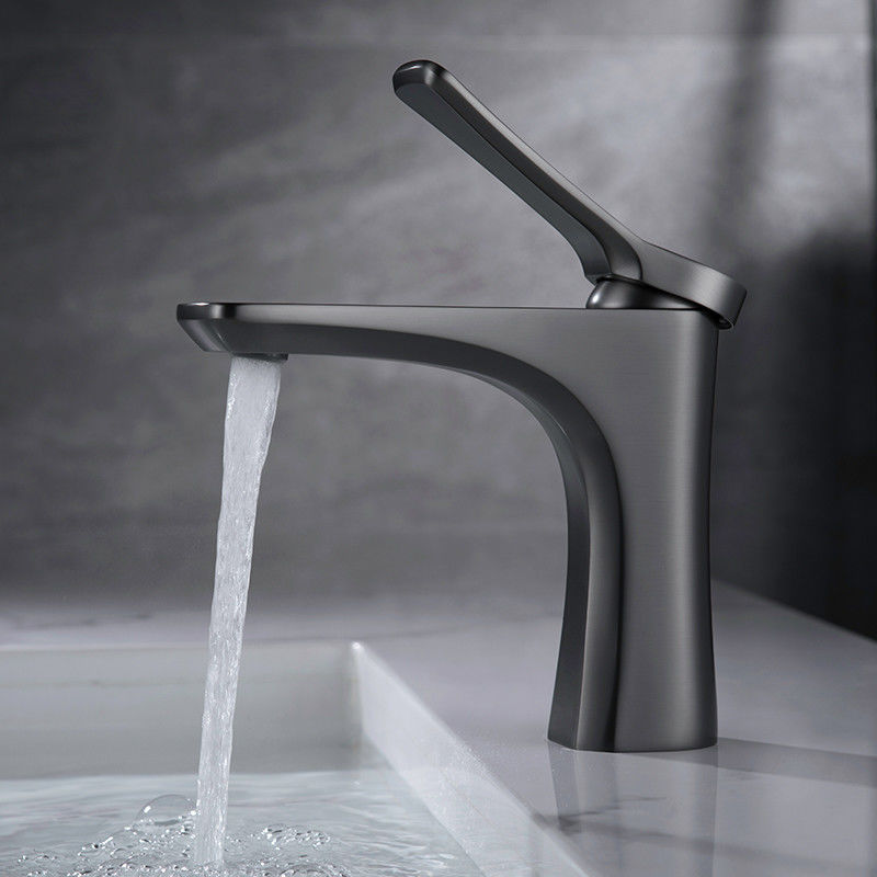 Mixer van het het Handvatbassin van het messings de Moderne Enige Gat Enige in Chrome Matte Black Gold Grey