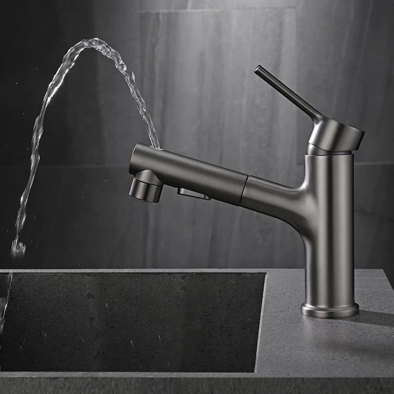 Het messing trekt van het het Gaten Enige Handvat van 360°Swivel Enige het Bassinmixer in Grey Matte Black Gold terug