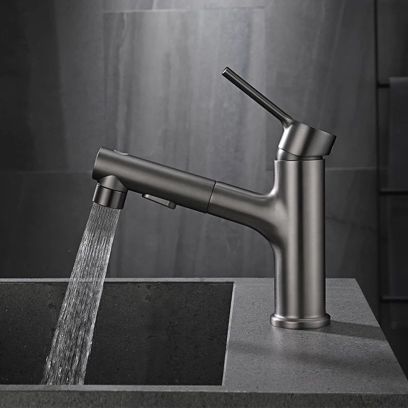 Het messing trekt van het het Gaten Enige Handvat van 360°Swivel Enige het Bassinmixer in Grey Matte Black Gold terug