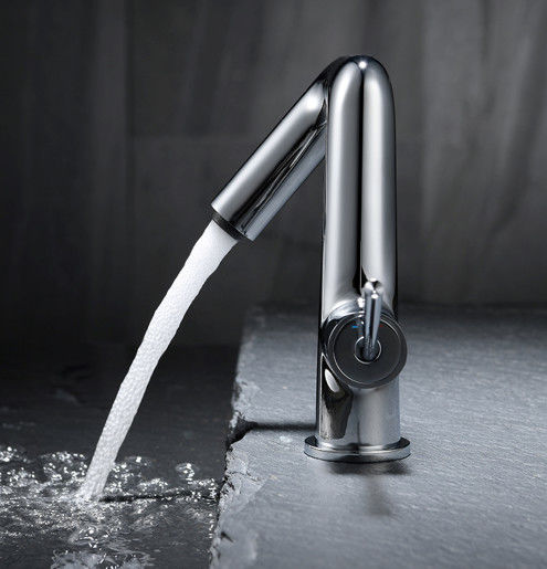 Mixer van het het Handvatbassin van het messings de Moderne Enige Gat Enige in Chrome Matte Black Gold Grey