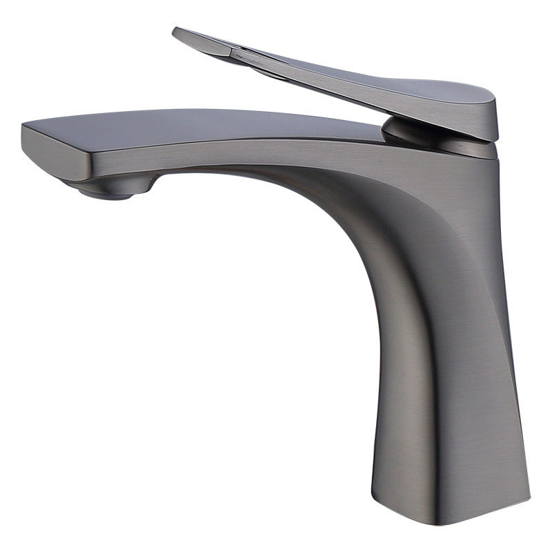 Mixer van het het Handvatbassin van het messings de Moderne Enige Gat Enige in Chrome Matte Black Gold Grey