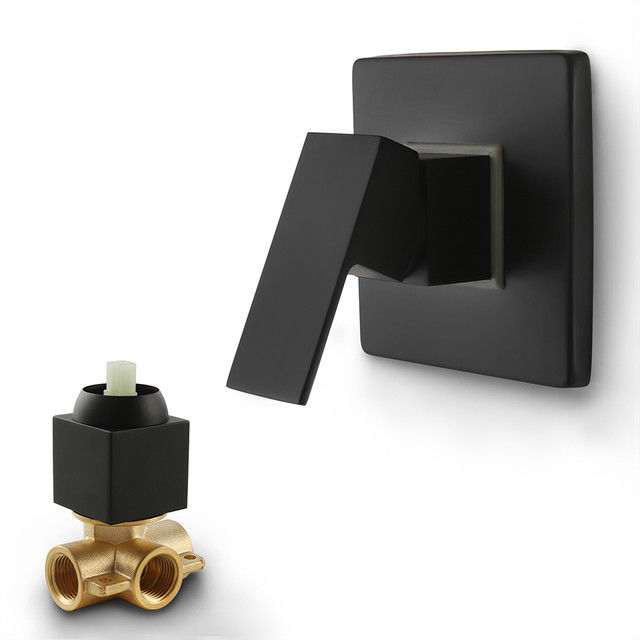 Druk van Chrome Matte Black Square Shower Handle bracht 1/2 in Ruw in de Uitrusting van de Klepversiering in evenwicht