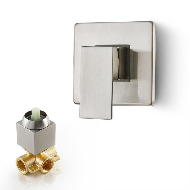 Druk van Chrome Matte Black Square Shower Handle bracht 1/2 in Ruw in de Uitrusting van de Klepversiering in evenwicht