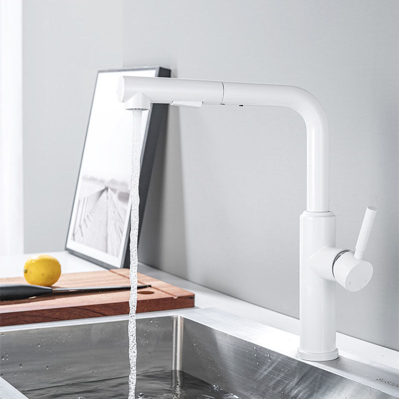 Tapkraan van de de Trekkracht de Benedengootsteen van het hefboomhandvat in Matte Black Chrome Sn White Grey Finish