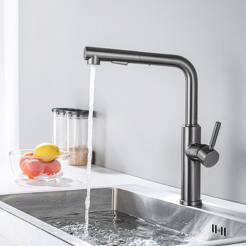 Tapkraan van de de Trekkracht de Benedengootsteen van het hefboomhandvat in Matte Black Chrome Sn White Grey Finish