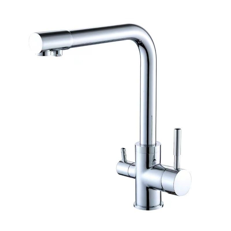 Dual Handle Torneira Da Cozinha Messing Mixer Keukenkraan Sleutel Griferia Para Cocina Voor Keuken