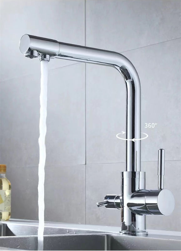 Dual Handle Torneira Da Cozinha Messing Mixer Keukenkraan Sleutel Griferia Para Cocina Voor Keuken