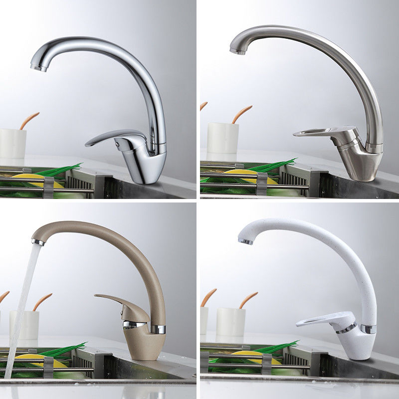Keuken kraan wasbak mixer kraan warm koude mixer enkel handvat keuken kraan draaiend spoot