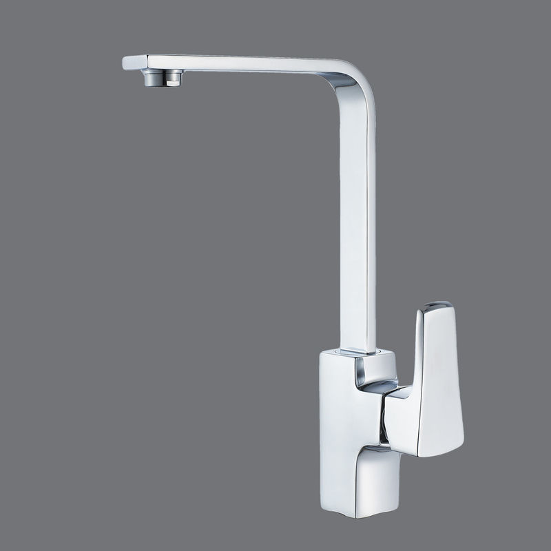 2023 Modern Single Hole Pools zware vierkant gegoten mixer kraan zwart Messing keuken kraan